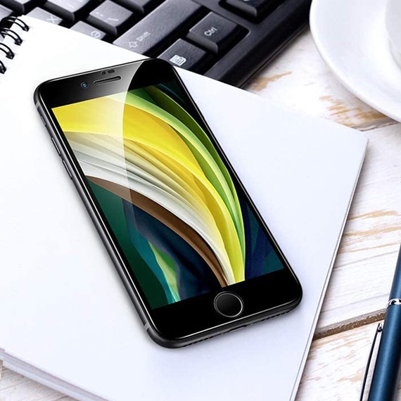 Apple iPhone SE 2020 CaseUp Tam Kapatan Ekran Koruyucu Siyah 3